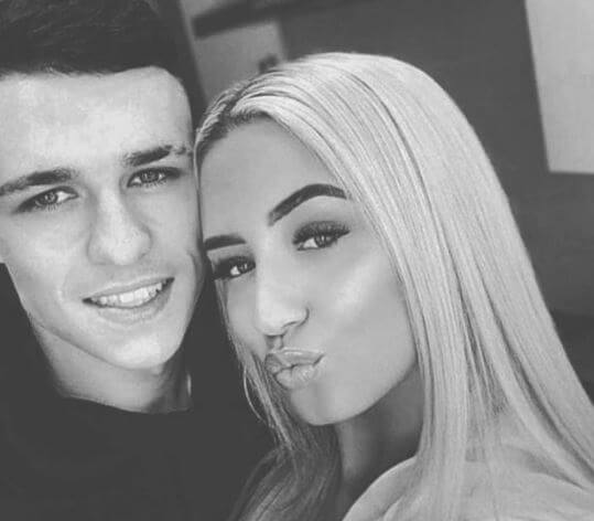 Rebecca Cooke with her partner Phil Foden.
